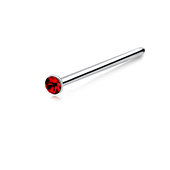 1.6mm Round Rhinestone Silver Straight Nose Stud NSKA-55